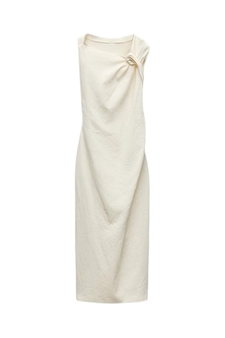 Rechte Linnen Jurk - Wit