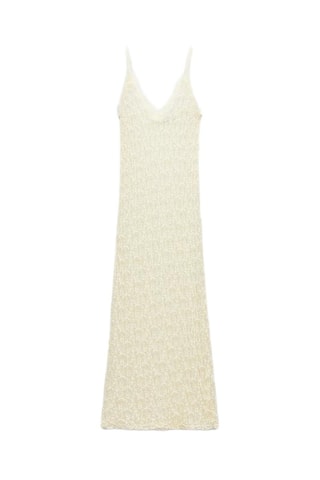 Kanten Midi-jurk - Zeegroen