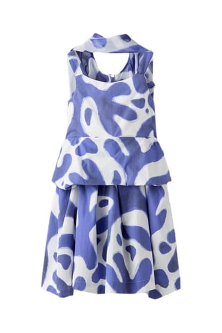 Jurk met Ruches Kobaltblauw