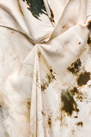 Gedrapeerde Jurk - Beige