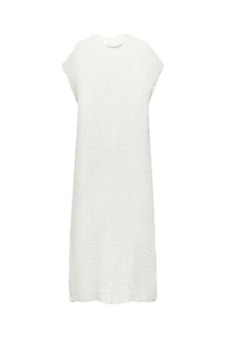 Rechte Linnen Jurk - Wit