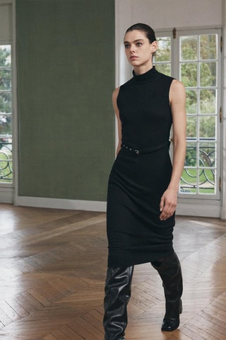 Nauwaansluitende Jurk - Zwart