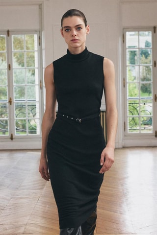 Nauwaansluitende Jurk - Zwart