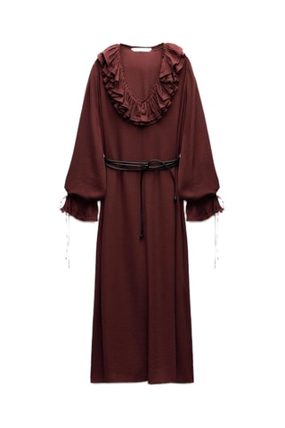 Rechte Jurk - Bordeauxrood