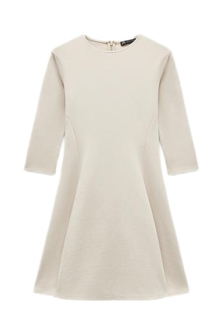 Trapezium Jurk - Ecru