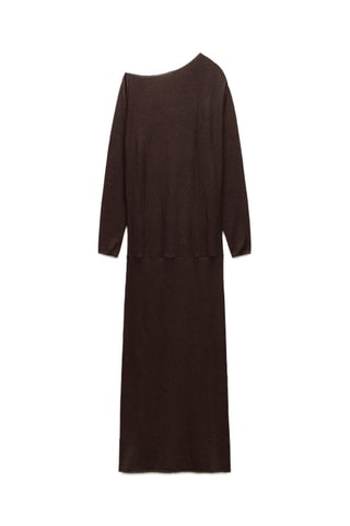 Lange Wollen Jurk - Bruin