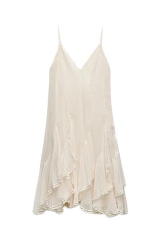 Jurk met Ruches - Ecru