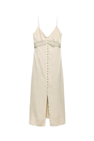 Linnen Midi-jurk - Ecru