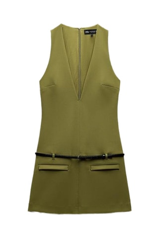 Rechte Jurk - Olijfgroen