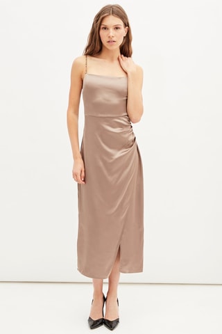 Midi-jurk - Roségoudkleurig