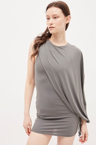 Nauwaansluitende Jurk Donkergrijs 