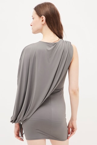 Nauwaansluitende Jurk Donkergrijs 