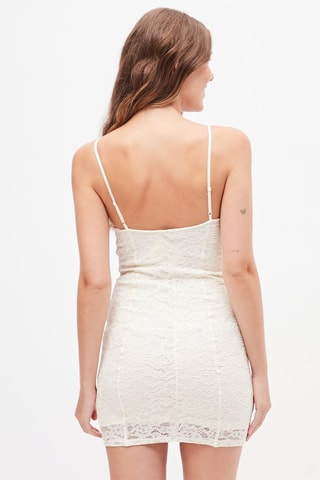 Nauwaansluitende Jurk Ecru