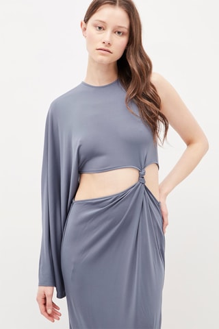 Trompe-l'œil Jurk Lichtgrijs