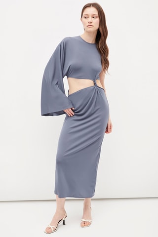 Trompe-l'œil Jurk Lichtgrijs