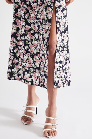 Linnen Midi-jurk - Zwart