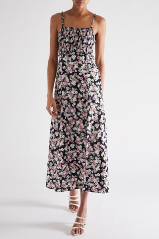 Linnen Midi-jurk - Zwart