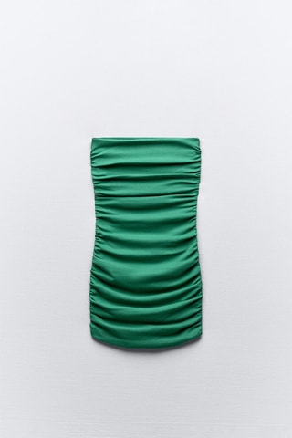 Strapless Jurk - Groen