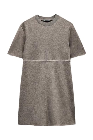 Rechte Jurk - Gemêleerd Grijs