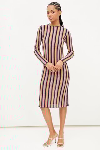 Rechte Jurk Roze en Zwart