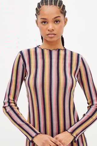 Rechte Jurk Roze en Zwart