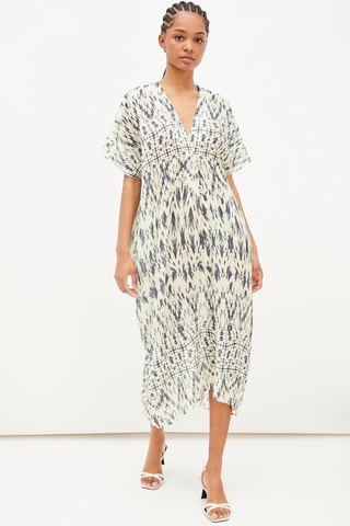 Rechte Jurk Ecru en Zwart