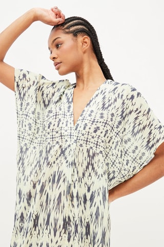 Rechte Jurk Ecru en Zwart