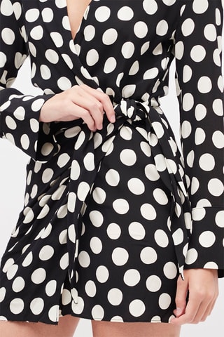 Robe portefeuille Noir et blanc