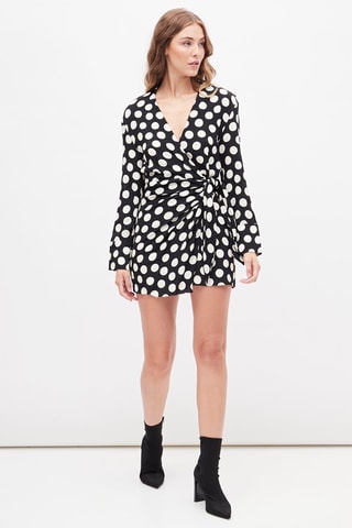 Robe portefeuille Noir et blanc