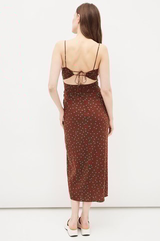 Linnen Midi-jurk Camel