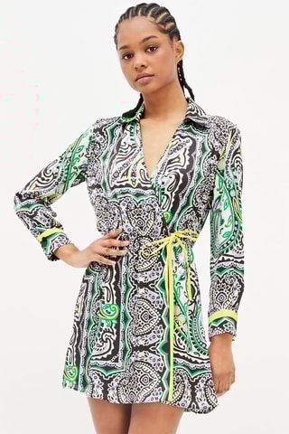 Wikkeljurk Zwart en Lichtgroen