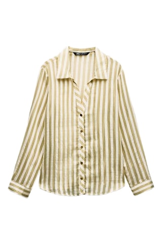 Blouse - Wit en Kaki