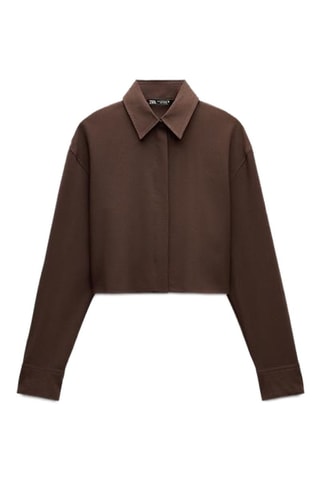 Korte Blouse - Bruin