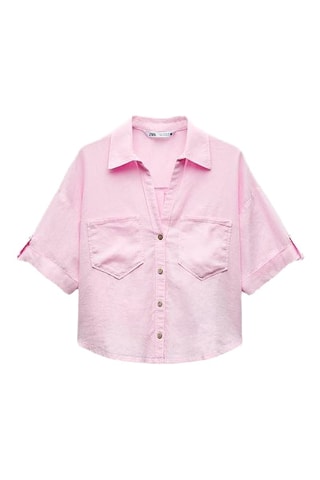 Linnen Blouse - Roze