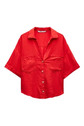Linnen Blouse - Rood