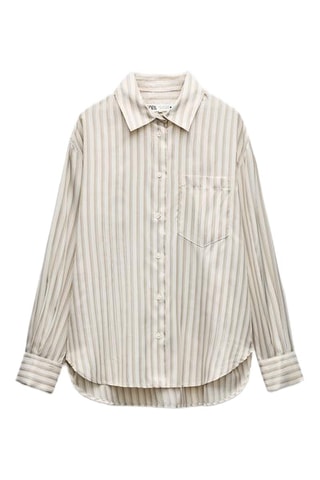 Blouse - Wit en Kaki