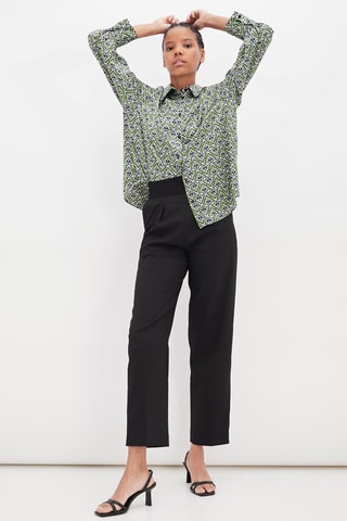 Blouse Lichtgroen en Ecru