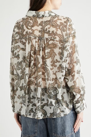 Blouse - Wit en Beige