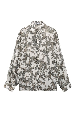 Blouse - Wit en Beige