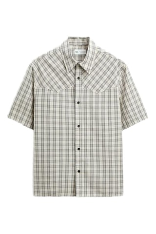 Overhemd - Ecru en Kaki