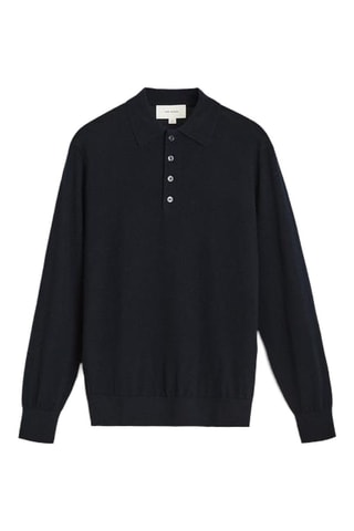 Wollen en Kasjmier Polo - Zwart