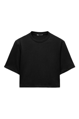 Cropped T-shirt - Zwart