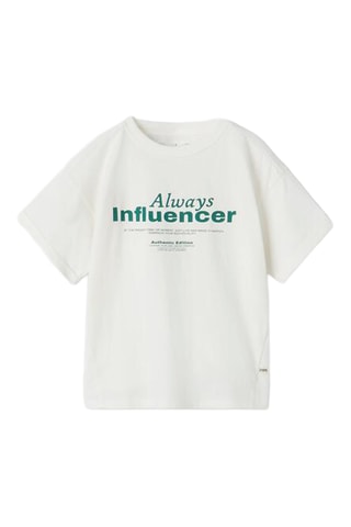 T-shirt - Wit en Groen