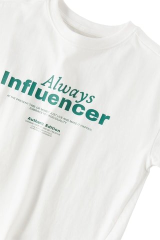 T-shirt - Wit en Groen