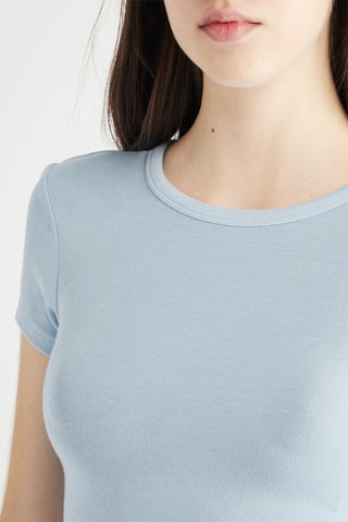 T-shirt cropped - Lichtgrijs