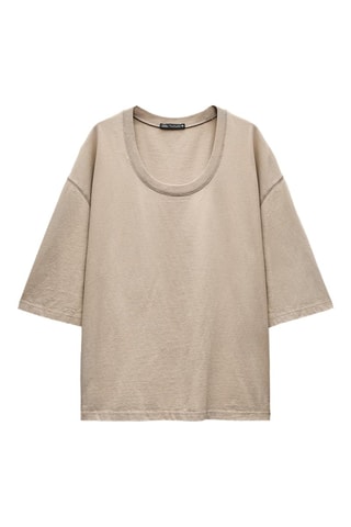 Oversized T-shirt - Taupe