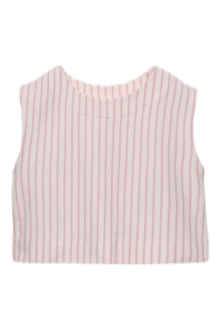 T-shirt - Poederroze en Wit