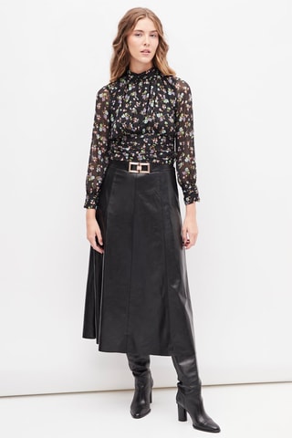 Gedrapeerde Top Zwart en Groen