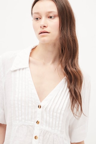 Top van Linnen Wit