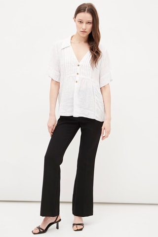 Top van Linnen Wit